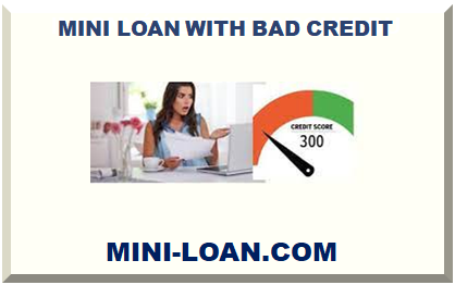 MINI LOAN WITH BAD CREDIT 2024