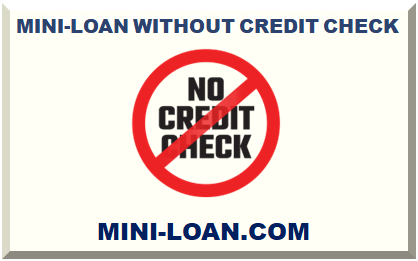 MINI-LOAN WITHOUT CREDIT CHECK