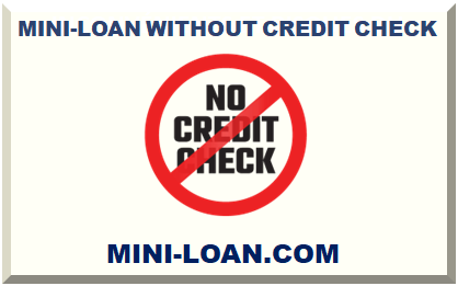 MINI-LOAN WITHOUT CREDIT CHECK 2024