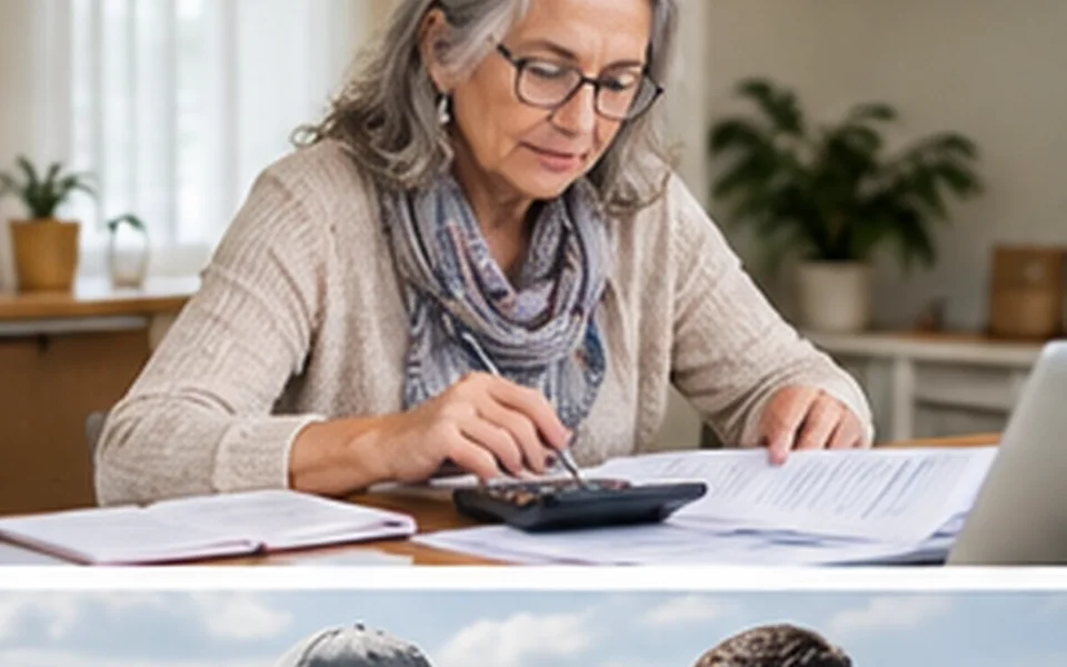 Couple de retraités examinant leurs factures