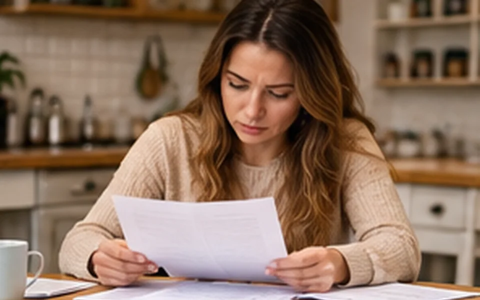 Personne âgée examinant son budget avec une calculatrice