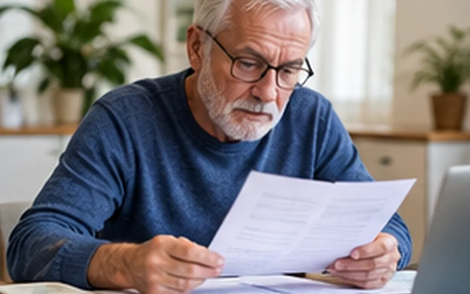 Household bills and a calendar on a kitchen table