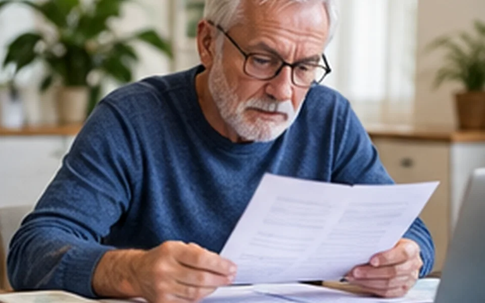 Contrat de travail et calculatrice posés sur un bureau