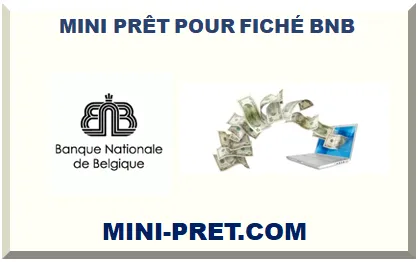MINI-PRÊT POUR FICHÉ BNB